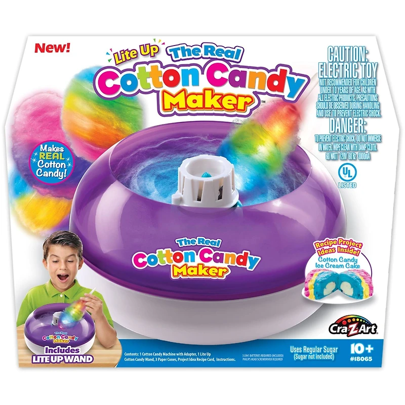 Cra-Z-Art Deluxe Cotton Candy Maker With Lite Up Wand TV