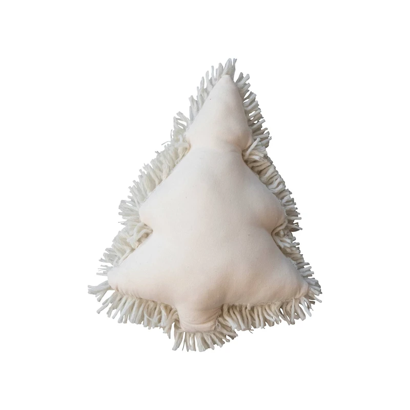 Hello Honey® 19" Cream Shag Tree-Shaped Throw Pillow