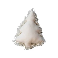 Hello Honey® 19" Cream Shag Tree-Shaped Throw Pillow