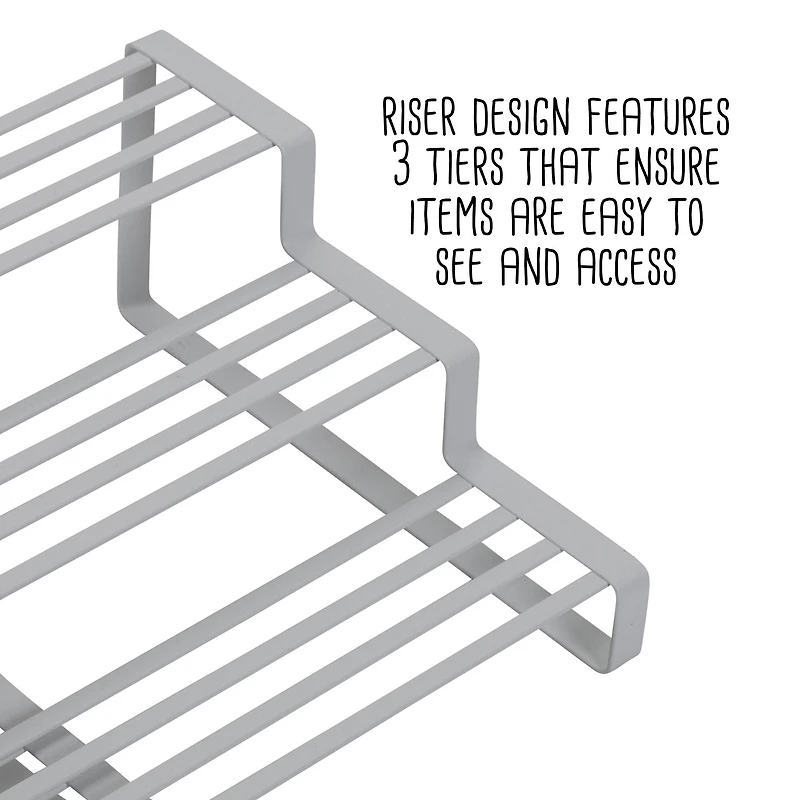 Honey Can Do White Expandable 3-Tier Spice Rack
