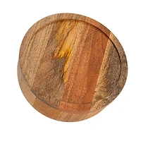 Hello Honey® 10" Round Natural Mango Wood Serving Bowl with Lid