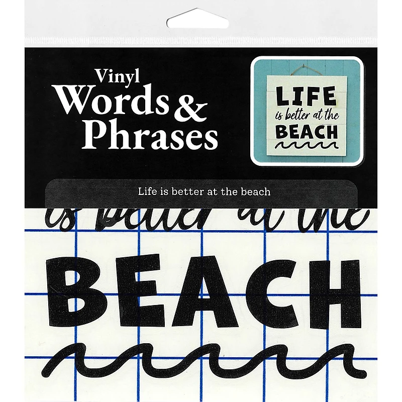 Leisure Arts® Vinyl Matte Black At the Beach Decal