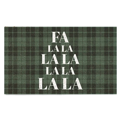 Fa La La Green Plaid Doormat