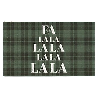 Fa La La Green Plaid Doormat