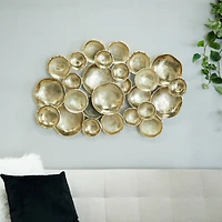 Gold Aluminum Modern Wall Decor, 43" x 4" x 29"
