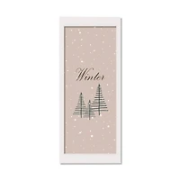 Christmas Tree Snow White Framed Print Under Plexiglass