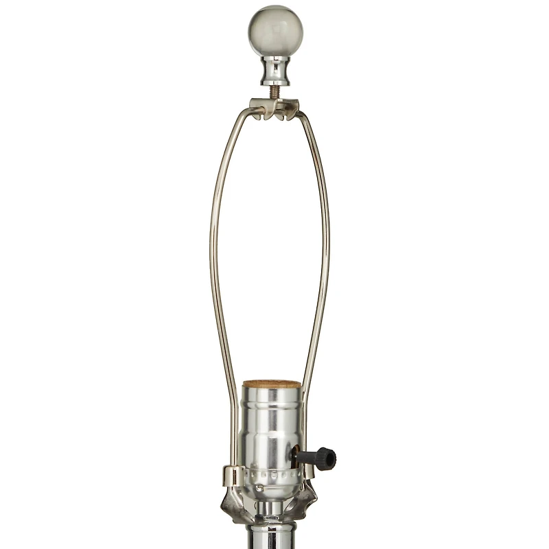 CosmoLiving by Cosmopolitan Clear Crystal Transparent Base Table Lamp with Drum Shade 15" x 15" x 29"