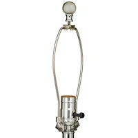 CosmoLiving by Cosmopolitan Clear Crystal Transparent Base Table Lamp with Drum Shade 15" x 15" x 29"