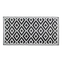Black and White Mesa Outdoor Floor Runner 3ft. x 6ft.