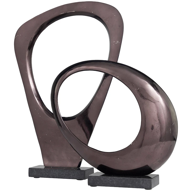 Geometric Abstract Metal Tabletop Sculpture Set