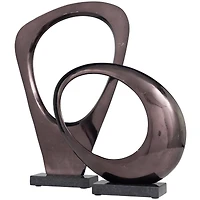 Geometric Abstract Metal Tabletop Sculpture Set