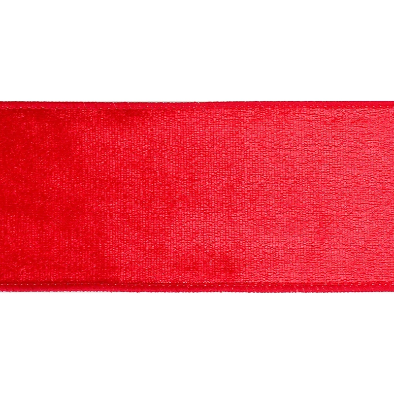 2.5" x 25ft. Red Velvet Wired Ribbon by Celebrate It™