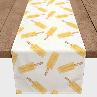 Orange Popsicle Pattern 16" x 72" Cotton Twill Runner