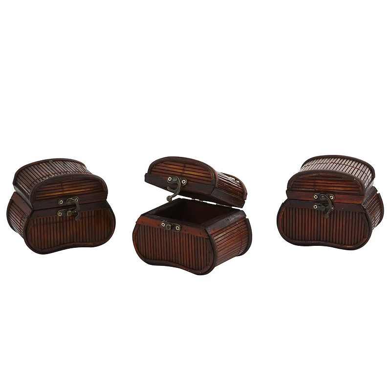 4" Bamboo Chests, 3ct.