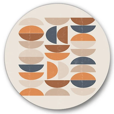 Designart - Abstract Sun and Moon S In Blue and Orange