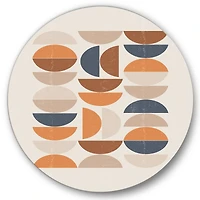 Designart - Abstract Sun and Moon S In Blue and Orange