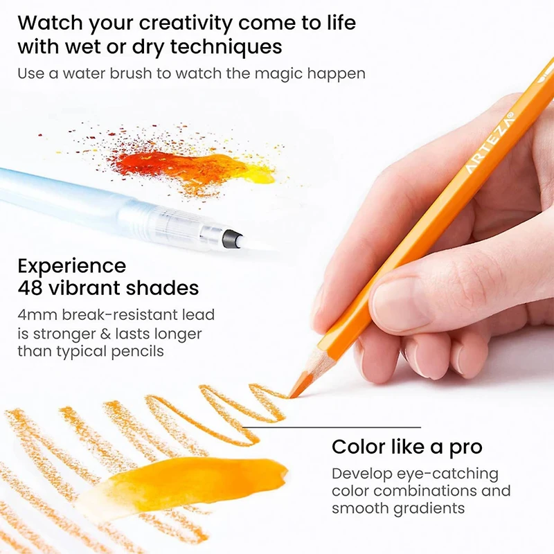 Arteza® Pro Series 48 Color Watercolor Pencil Set