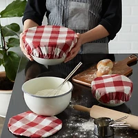DII® Assorted Barn Red Buffalo Check Woven Dish Cover Set