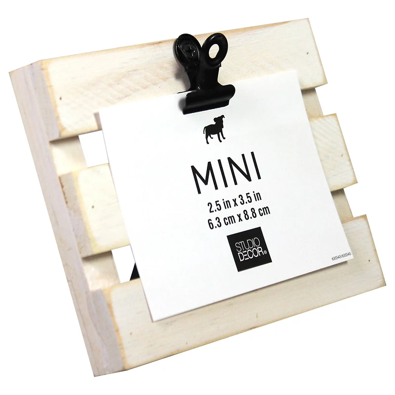 Natural Slatted Mini Clip Frame by Studio Décor®