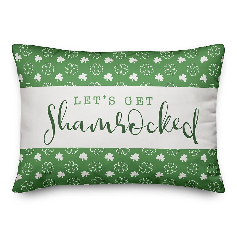Lets Get Shamrocked Pillow 14" x 20" Throw Pillow