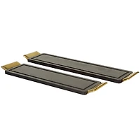 Brown Coastal Tray, Set of 2" 27", 23"