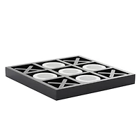Black & White Wood Tic-Tac-Toe Game Set