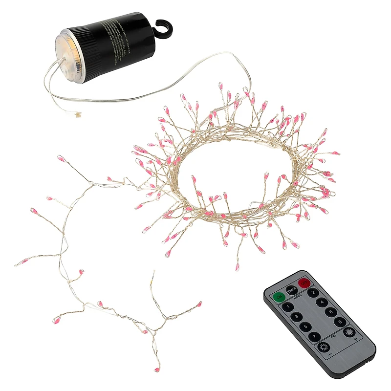 120ct. Pink LED String Lights Garland by Ashland®