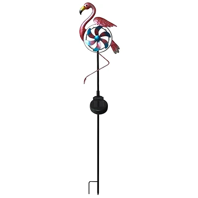 Santa's Workshop 33" Solar Flamingo Windmill