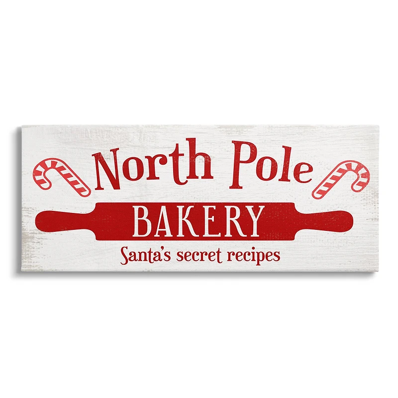 Stupell Industries North Pole Bakery Kitchen Sign Canvas Wall Art