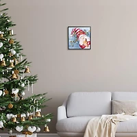Stupell Industries Santa Gnome Holiday Lights Framed Giclee Art