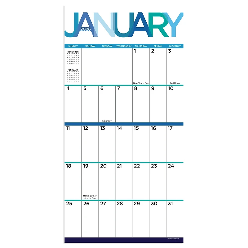 2026 Big Print Mini Calendar