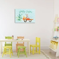 Stupell Industries Easter Carrot Car Bunny Canvas Wall Art