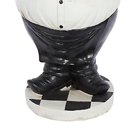 24" White Polystone Traditional Chef Sculpture