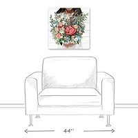 Girl with Bouquet Canvas Wall Art