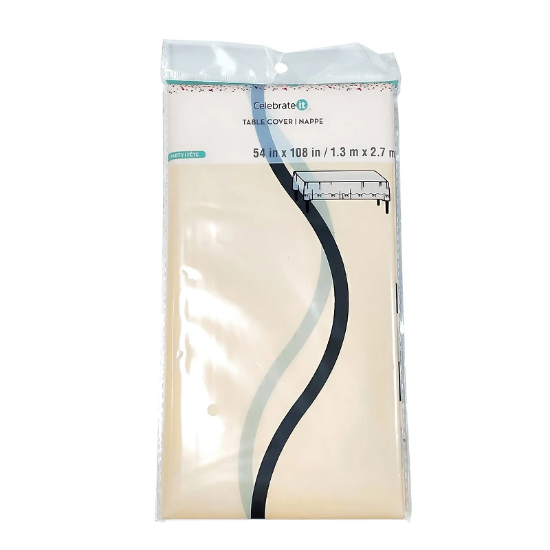 24 Pack: 54" x 108" Black Bows Plastic Table Cover by Celebrate It™