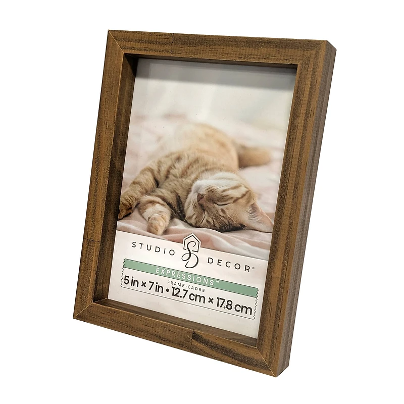 Expressions™ Brown Linear Wood Frame by Studio Décor