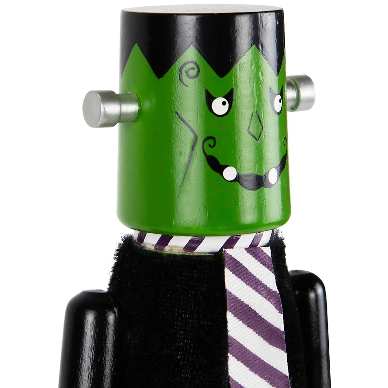 Frankenstein's Monster Nutcracker Halloween Figure - 10.5" - Green and Black