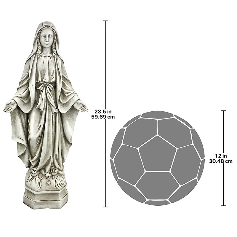 Design Toscano 23.5" Madonna of Notre Dame Garden Statue
