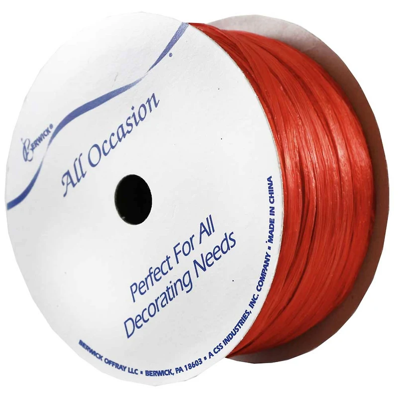 JAM Paper 3/8" x 60ft. Raffia Ribbon