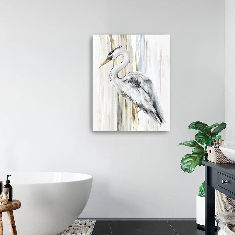Lumaprints River Heron II Canvas Wall Art