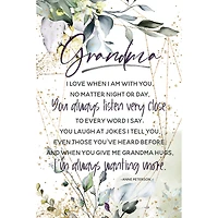 Grandma I Love When Inspirational Wood Plaque