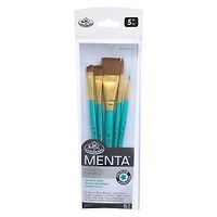 Royal & Langnickel® Menta™ Round & Wash Synthetic Acrylic 5 Piece Brush Set