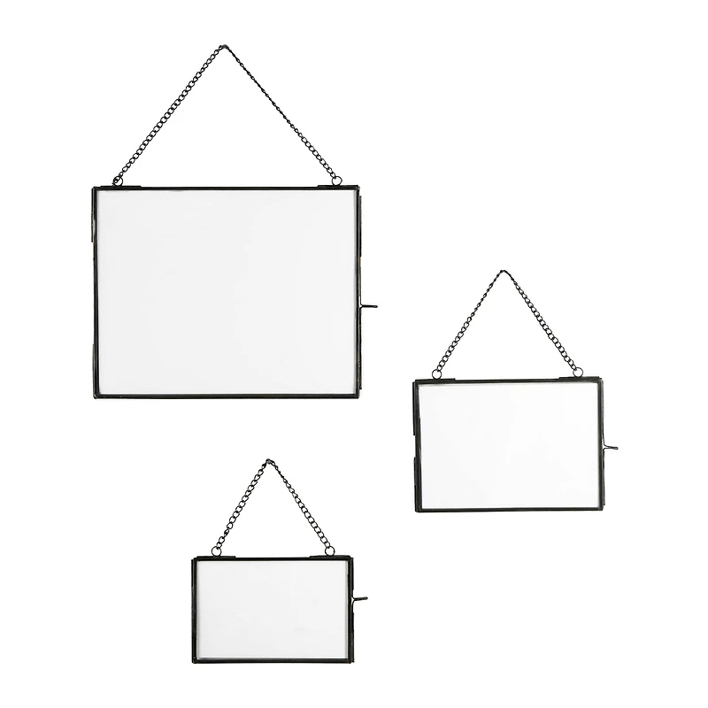 Hello Honey® 3 Pack Black Metal Hanging Photo Frame