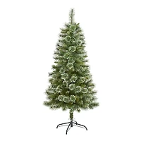 5ft. Unlit Wisconsin Slim Snow Tip Pine Artificial Christmas Tree