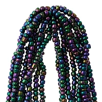 12 Pack: Black Iridescent Glass Seed Beads, 6/0 by Bead Landing™