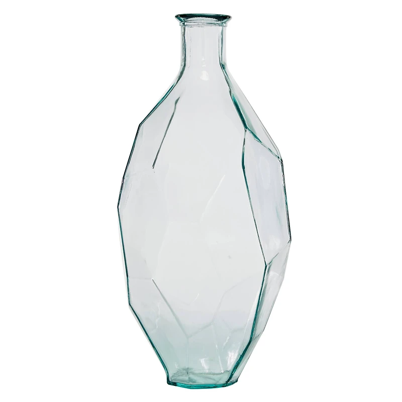 23" Clear Glass Contemporary Vase
