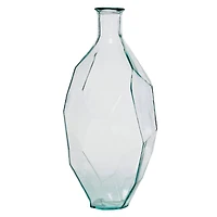 23" Clear Glass Contemporary Vase