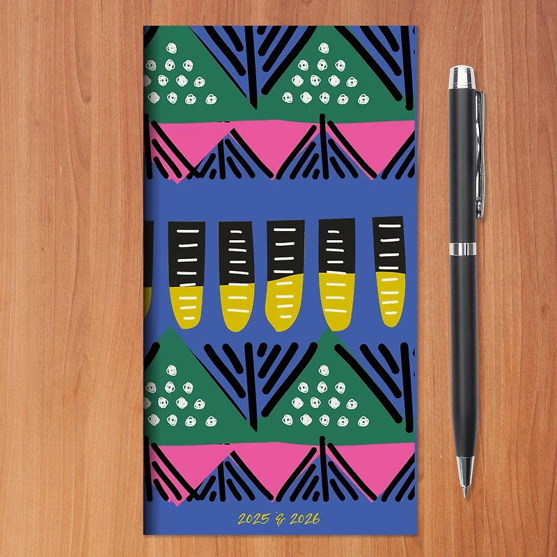 TF Publishing 2025 - 2026 Bright Tribal Small Monthly Pocket Planner
