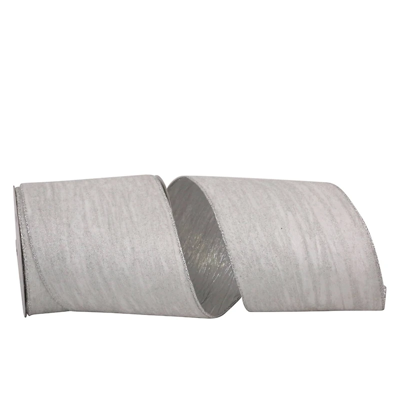 JAM Paper 4" x 10yd. Velvet Wired Glitter Ribbon