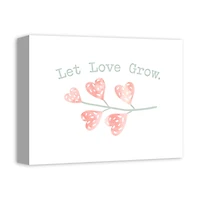 Let Love Grow Heart Branch 11" x 14" Canvas Wall Art